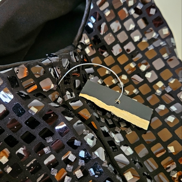 NEW Robert Louis Black Sparkle Sequin Sheath Dress 12 - Picture 7 of 7